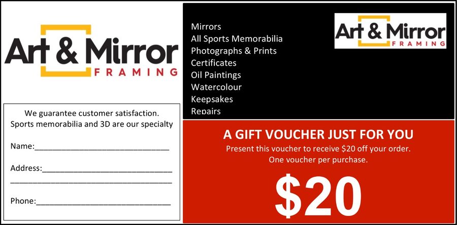 $20 Gift Voucher — Art and Mirror Framing Caringbah
